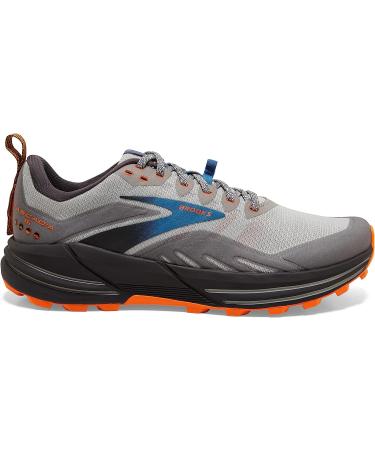 Brooks Cascadia 16 Men's Trail Running Shoe - Oyster Mushroom/Alloy/Orange - Size 12 - Buy Online on GoSupps.com