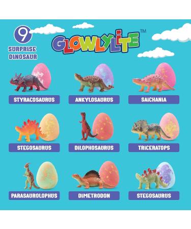 GLOWLYLITE - Colorful Dino Bath Bombs for Kids with Surprise Dinosaur Inside - Bubble Bath Gift with XL Toys and Stickers Included - Buy Online on GoSupps.com