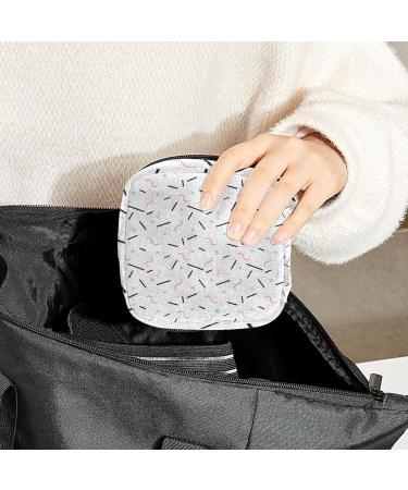 Memphis Line Pattern Sanitary Napkin Storage Bag | Portable Period Bag for Women & Teens - Multi-colored | 1Pcs - Buy Online on GoSupps.com