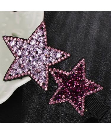 amangul Rhinestones Star Hair Clip Star Hair Accessories Star Barrettes Star Hairpin Crystal Star Hair Clip Hair Bangs Clip(Bright Black) - Buy Online on GoSupps.com