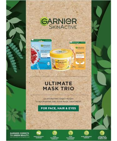 Garnier Ultimate Mask Trio Gift Set 424g - Hydrating Hair Care Set - Buy Online on GoSupps.com
