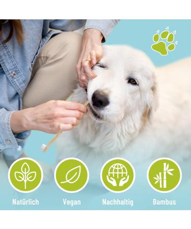 Bamboo Toothbrush for Dogs & Cats | 100% BPA-Free Dental Care | Removes Tartar & Bad Breath | Eco-Friendly 1 Pack - Buy Online on GoSupps.com
