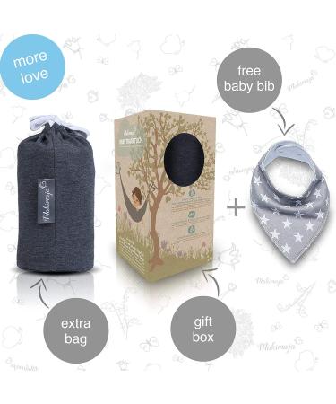 Makimaja Dark Grey 100% Cotton Baby Wrap Carrier for Newborns up to 15 Kg - Includes Storage Bag and Bib - Buy Online on GoSupps.com