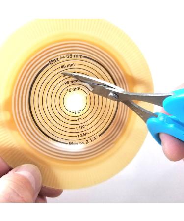 ALLEX Ostomy Scissors - Curved Blunt Tips - Made in Japan - Small Scissors for Colostomy Bag and Wafer - Buy Online on GoSupps.com