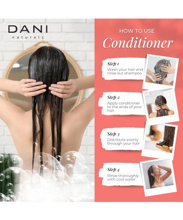 DANI Natural Nourishing Conditioner - Organic Vegan & Cruelty-Free | Sulfate & Paraben Free 12oz - Hydrate & Strengthen Hair with Coconut Hibiscus - Buy Online on GoSupps.com