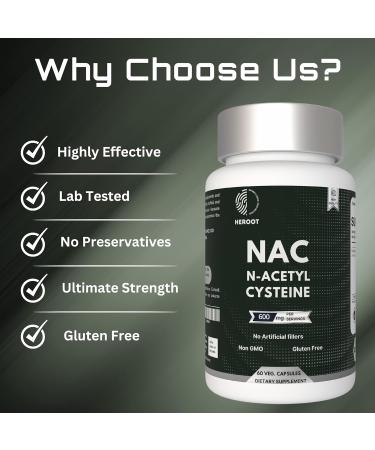 N-Acetyl L-Cysteine (NAC) 500mg | Pack of 2 60 Capsules Each | Plant-Based Formula | No Preservatives or Artificial Fillers | Serving Size: 1 Capsule 120 Count (Pack of 1) - Buy Online on GoSupps.com
