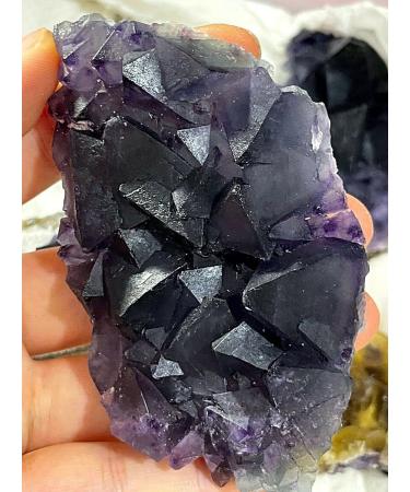 Natural Crystal Rough 124g Natural Purple Green Octahedron Fluorite Cluster Crystal - Buy Online on GoSupps.com