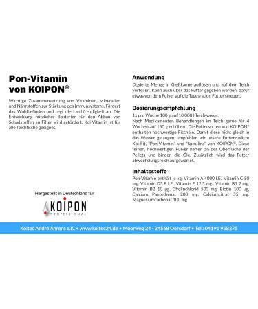 Koipon Pon-Vitamin 2.5kg - Premium Vitamin & Mineral Supplement for Healthy Pond Fish & Koi - Buy Online on GoSupps.com