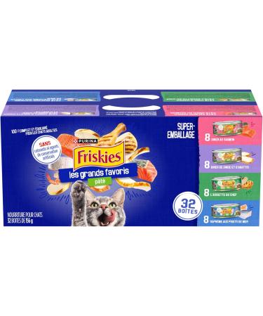 Friskies Greatest Hits Wet Cat Food Pate Variety Pack 4 Flavours - 156 g Can (32 Pack) Greatest Hits Cat Food - Buy Online on GoSupps.com