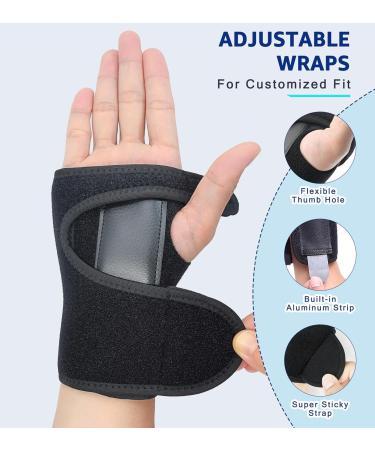 HiRui Wrist Brace with Splint for Carpal Tunnel Relief - Adjustable Support for Men & Women Day & Night Pain Relief Left Hand One Size - Buy Online on GoSupps.com