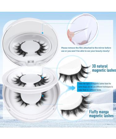 Magnetic Eyelashes Cat Eye Wispy Lashes Magnetic False Eyelashes with Applicator No Glue Needed Natural Strip Lashes Durable 1 Pair Magnetic Lashes - Buy Online on GoSupps.com
