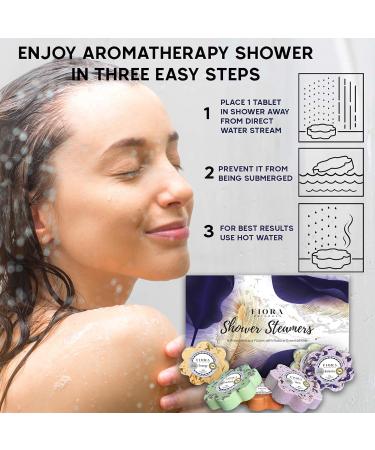 Fiora Naturals Aromatherapy Shower Steamer Gift Set - 18 Vapor Tablets with Essential Oils | Relaxing Spa Shower Bombs for Men and Women - Buy Online on GoSupps.com