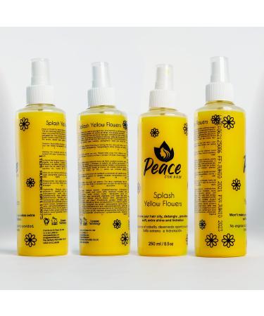 Moisturizing Detangler Spray for Natural Hair Eliminates Frizz Hydrates Dry Hair Provides Extra Shine & Extra Softness All Hair Types 8.5 Fl Oz (Yellow)