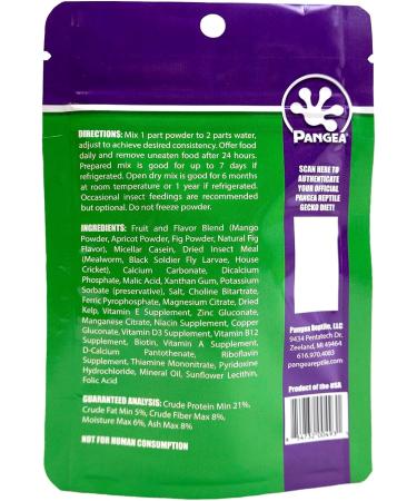 Premium Pangea Fruit Mix Fig & Insects - Complete Diet for Crested Geckos - Buy Online on GoSupps.com