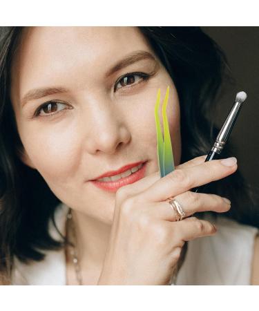 Minkissy 2-in-1 Eyelash Tweezers Set - Curved Stainless Steel Applicator & Jewelry Clip for False Lashes & Nails - International Shipping Available - Buy Online on GoSupps.com