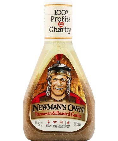Newman's Own Salad Dressing, Parmesan & Roasted Garlic, 16-Ounce Bottles (Pack of 6)