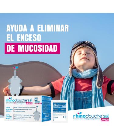 RHINODOUCHE Junior Salt. 40 sachets of 2.5 g containing a mixture of salts with xylitol to perform nasal irrigation with the RHINODOUCHE Junior device (device not included) - Buy Online on GoSupps.com