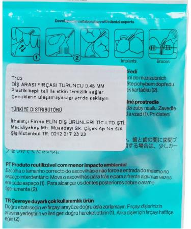 TePe Interdental Brushes Original - Orange 0.45 mm (8 Pieces) | Best for Oral Health | International Shipping Available - Buy Online on GoSupps.com