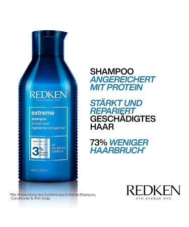 Redken Extreme Shampoo for Brittle & Damaged Hair - 500ml | Anti-Hair Fracture with Soy Proteins Ceramides & Arginine - International Shipping Available - Buy Online on GoSupps.com