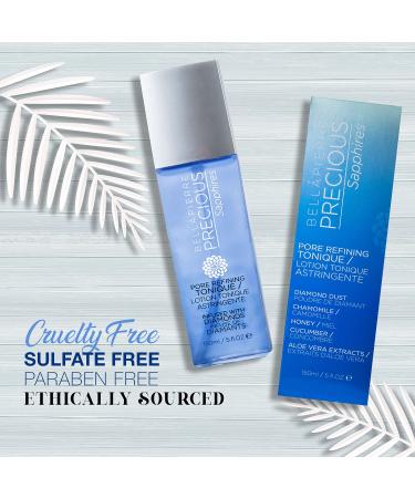 Bellapierre Precious Sapphires Diamond-Infused Pore Refining Tonique | All Natural Toner Gently Removes Makeup & Residue | Chamomile Honey & Cucumber Extracts for Soothing Refreshment - 150ml Facial Toner - Buy Online on GoSupps.com