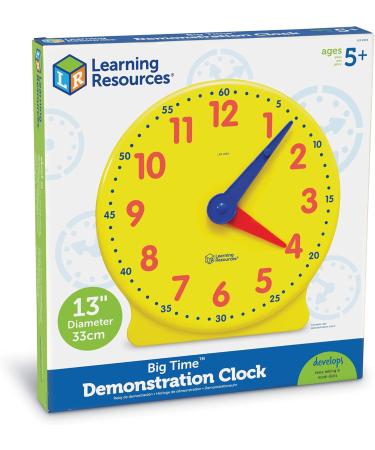 Buy Learning Resources Big Time Learning 12-Hour Learning Clock - Educational Toys for Kids - International Shipping Available - Buy Online on GoSupps.com