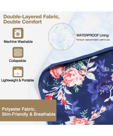 Roylvan 3-Pack Waterproof Adult Bibs - Washable with Push Buttons & Dirt Catchers for Men Women & Seniors - Blue White & Black - Buy Online on GoSupps.com