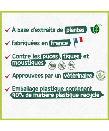 HOPI Anti-Flea Pipette for Cats from 3 to 6 kg - 4 Months of Protection Against Fleas Ticks and Mosquitoes - Plant Extracts - Practical and Easy - Made in France - Buy Online on GoSupps.com