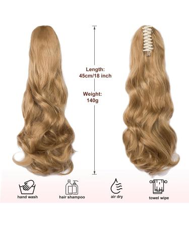 Dcbaboo Ponytail Extension Curly 18inch Claw Clip in Ponytail Hair Extensions Long Wavy Synthetic Pony tails Natural Wave One Piece Hairpiece Fake Ponytail for Women Dark Blonde 18 inch 140g Dark Blonde - Buy Online on GoSupps.com
