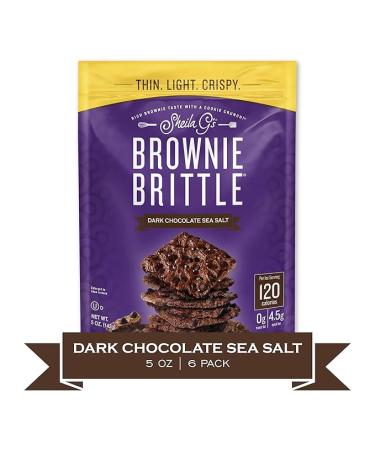 Sheila G's Brownie Brittle â Dark Chocolate Sea Salt Thin and Crispy Sweet Snacks (Pack of 6 5 oz) Rich Gourmet Brownie Bites Dessert - Buy Online on GoSupps.com