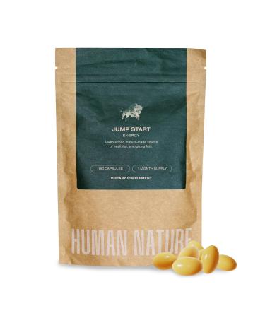 Human Nature Jump Start: Wild Grass Fed Bison Tallow & MCT Oil Focus Supplement with Essential Vitamins for Natural Energy Brain & Bone Health (180 Capsules)