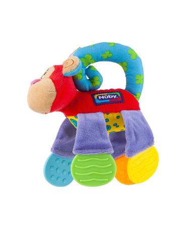Nuby Floppers Plush Teether Monkey - Soothing Baby Teething Toy - Buy Online on GoSupps.com