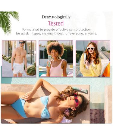 PoolBar SPF 50 Hydrating Mineral Body Sunscreen Cream for Women and Men Skin Care - Coconut Vanilla Scent Sun Care Vegan and Water Resistant Broad Spectrum Sunscreen 130 ml (4.3 Fl. Oz) (Pack of 3) - Buy Online on GoSupps.com