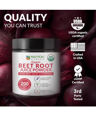 Beet Juice Powder Organic - Cold Pressed - 20:1 Concentrate - Concentrated Beet Root Powder - Nitric Oxide - Circulation Support - 57 Servings of Beet Root Supplement - 7oz 7 Ounce (Pack of 1) - Buy Online on GoSupps.com