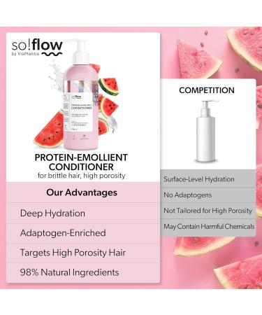 So!Flow Restorative Conditioner for High Porosity Hair - Strengthens and Nourishes Fragile Strands - Enriched with Centella Asiatica and Soy Protein for Resilient Hair - Buy Online on GoSupps.com