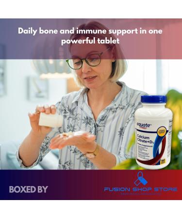 Calcium Citrate with Vitamin D3- Tablets 630mg 180ct (Pack of 1) Boxed by Fusion Shop Store - Buy Online on GoSupps.com