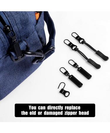 12 Pieces Zipper Spare - Removable Metal & Plastic Zipper Pulls for Jackets & Jeans | Zip Tapper Cord Extensions (3 Designs) - Buy Online on GoSupps.com