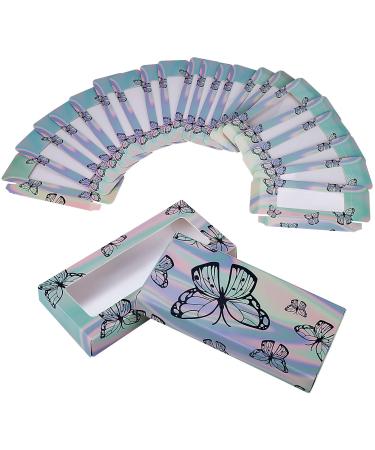 MWoot 24 pieces empty incorrect eyelash packaging box butterfly print eyelashes storage box etui packaging for false eyelashes care tools