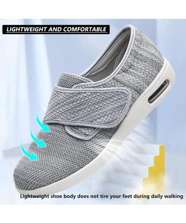 ALASON Diabetic Shoes for Women - Extra Wide Fit Slip-On Orthopedic Walking Shoes - Memory Foam Swollen Slippers for Arthritis and Edema - Non Slip Air Cushion Design - Blue, Size 41EU/Lable44 - Buy Online on GoSupps.com