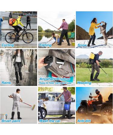 Waterproof Reusable Shoe Covers for Men and Women - Non Slip Shoe Protectors for Rain, Snow, Cycling, Fishing, Hunting - Black, Size L - Buy Online on GoSupps.com