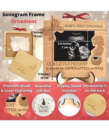 Heart's Sign Bump 1st Christmas Ornament 2022 | Ultrasound Frame for Mom To Be | New Mom Gifts - Buy Online on GoSupps.com