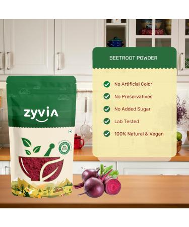 ZYVIA Organic Beetroot Powder | Unpolished No Additives | Natural Superfood for Energy Stamina & Detox | Rich in Iron & Antioxidants | 100% Pure Vegan Supplement (8.8 Ounce) - Buy Online on GoSupps.com