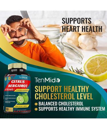 Tenmido Citrus Bergamot Extract Capsules 4780mg with Vitamin C and Powerful Immune-Boosting Ingredients - 90 Capsules, 3 Months Supply - Buy Online on GoSupps.com