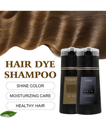 Hair Coloring Shampoo Long-lasting Hair Coloring Shampoo Brown Hair Coloring Shampoo Quick and Easy Safe and Long-lasting Coloring Hair Dye Suitable for Men and Women Black - Buy Online on GoSupps.com