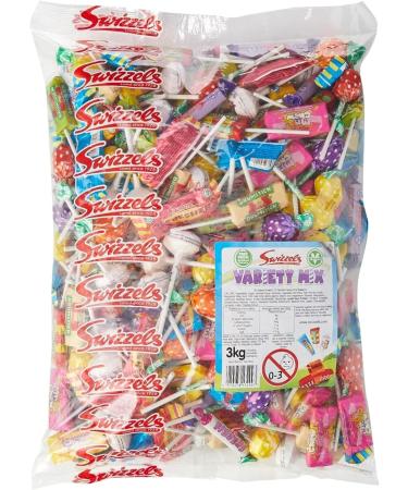 Swizzels Variety Mix. Mixed Sweets 3kg. love hearts double lollies fruit lollies parma violets fizzers and drumstick lollies.