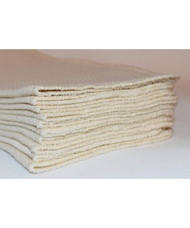 Organic 1 Ply Washable Baby Wipes 8x8 Inches - 10 Pack | Eco-Friendly Cotton Thread Sewn - Buy Online on GoSupps.com
