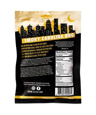 Louisville Vegan Jerky Co Smoky Carolina BBQ - 3 oz (Vegan Snack) - Buy Online on GoSupps.com
