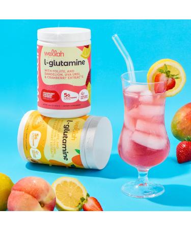 L-Glutamine Peach Mango - 50 Servings | 5g L-Glutamine Per Serving | Stevia-Sweetened | International Shipping Available - Buy Online on GoSupps.com