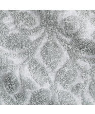 Great Bay Home Cassie Collection 100% Cotton Jacquard Hand Towels, Absorbent & Quick-Dry - White/Grey (4-Pack) - Buy Online on GoSupps.com