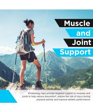 OK TAPE Hypoallergenic Kinesiology Tape - Elastic Sports Athletic Tape 2 Rolls (2in x 16.4ft) - Digital Printed Lightning Design for Pain Relief & Support - Buy Online on GoSupps.com