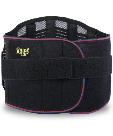 Soles Lumbosacral Corset - Adjustable Neoprene Bandage for Back Pain Relief & Core Support - Unisex Black L - Buy Online on GoSupps.com